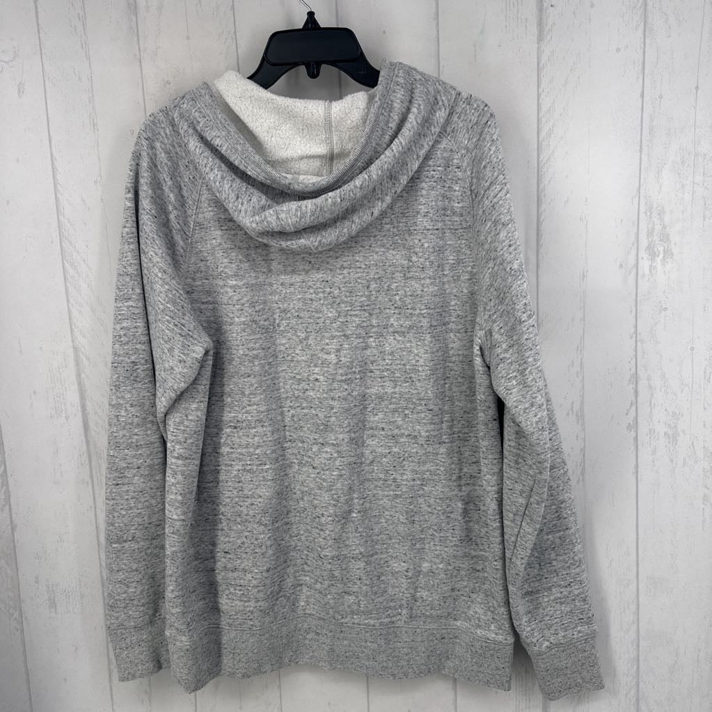 L l/s marled pullover hoodie