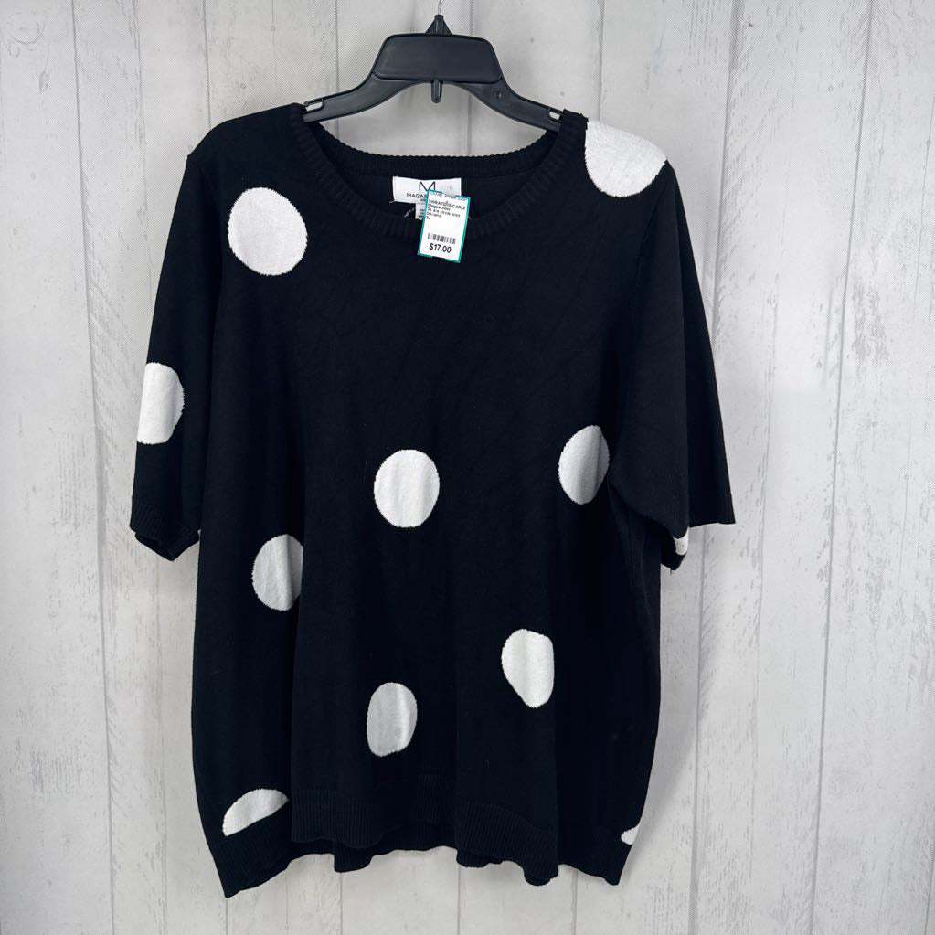 3x s/s circle print sweater