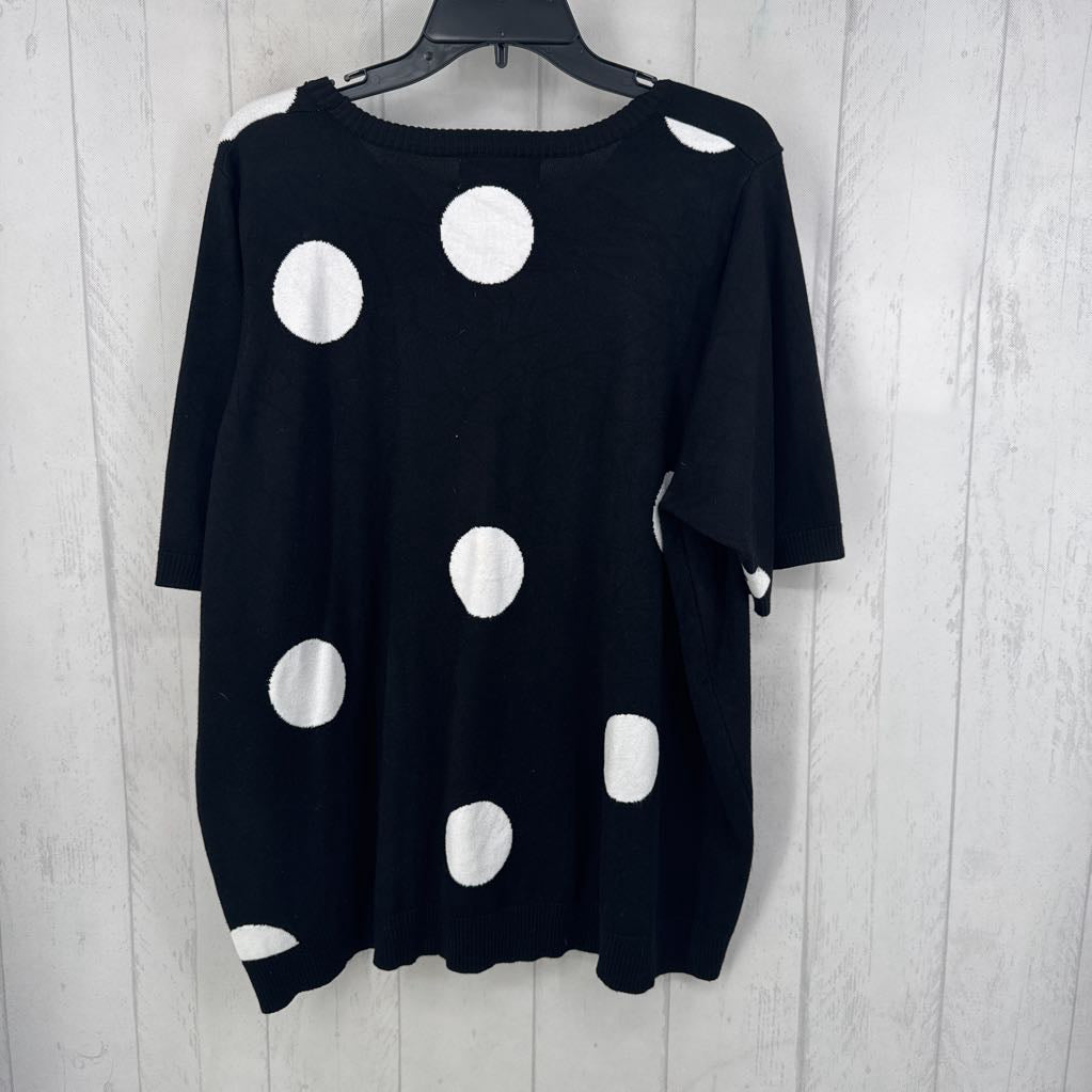3x s/s circle print sweater