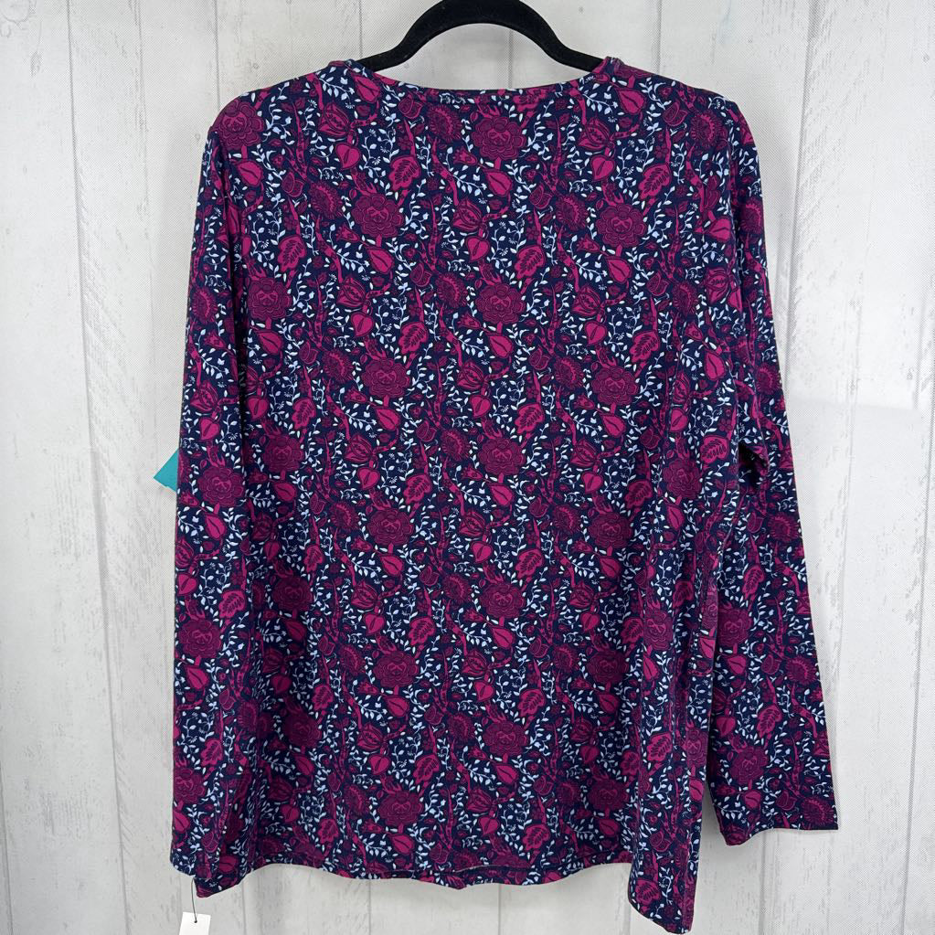 1X flo print l/s tee
