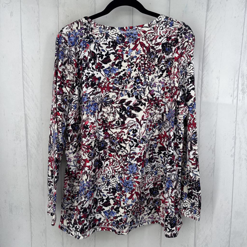 1X flo print l/s tee