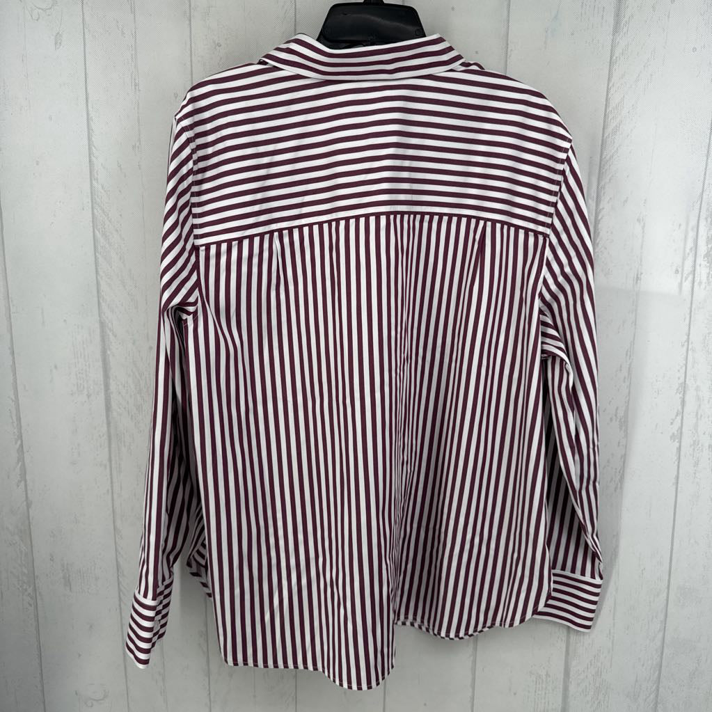 R99 18 striped button down l/s top