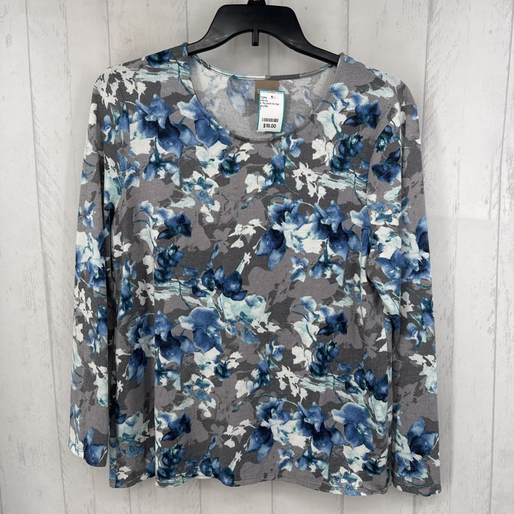 L flo print l/s top