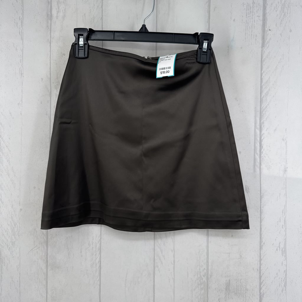 0 satin feel mini skirt