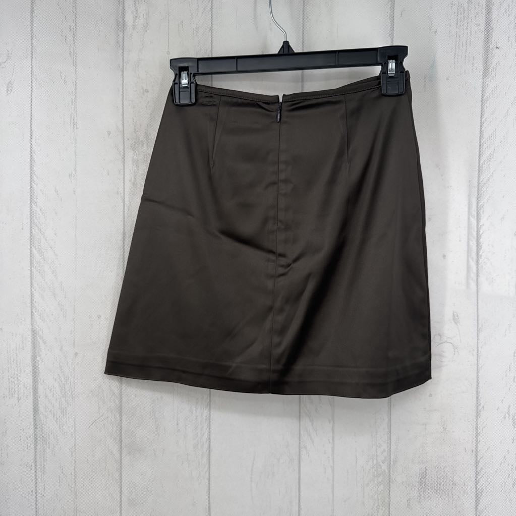 0 satin feel mini skirt