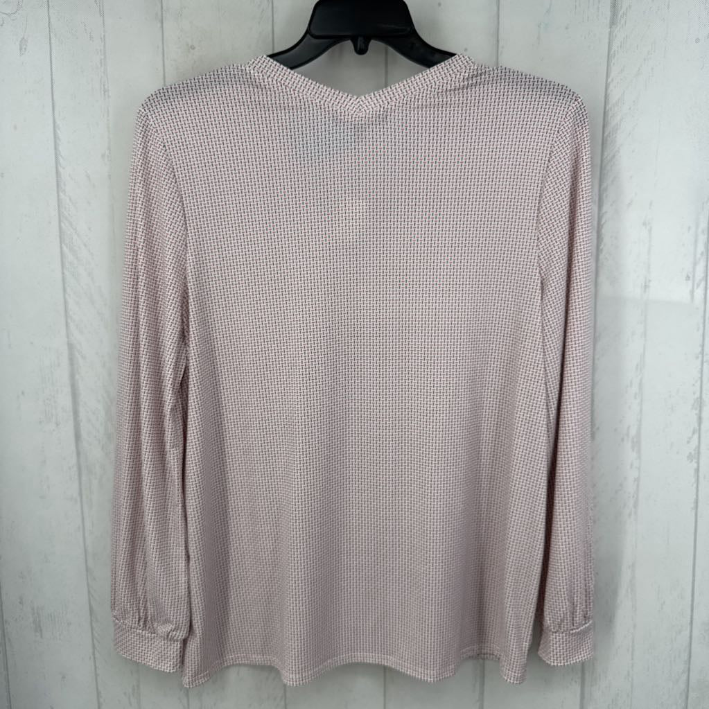 L printed v-neck l/s tee