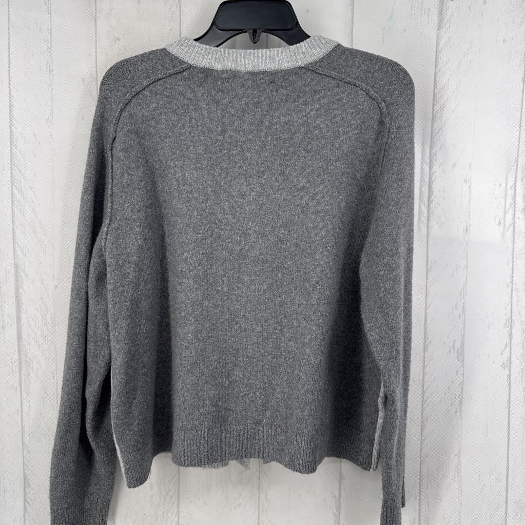 S two-tone button down cardi