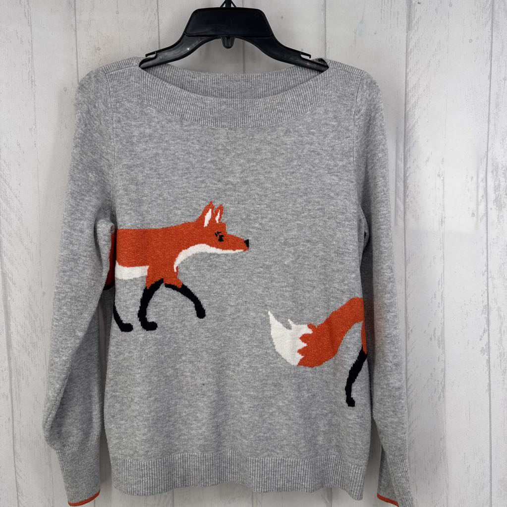 M bateau neck fox sweater