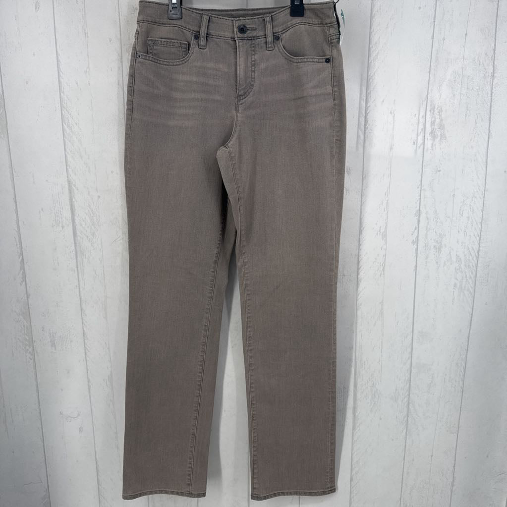 6 mid rise straight jeans