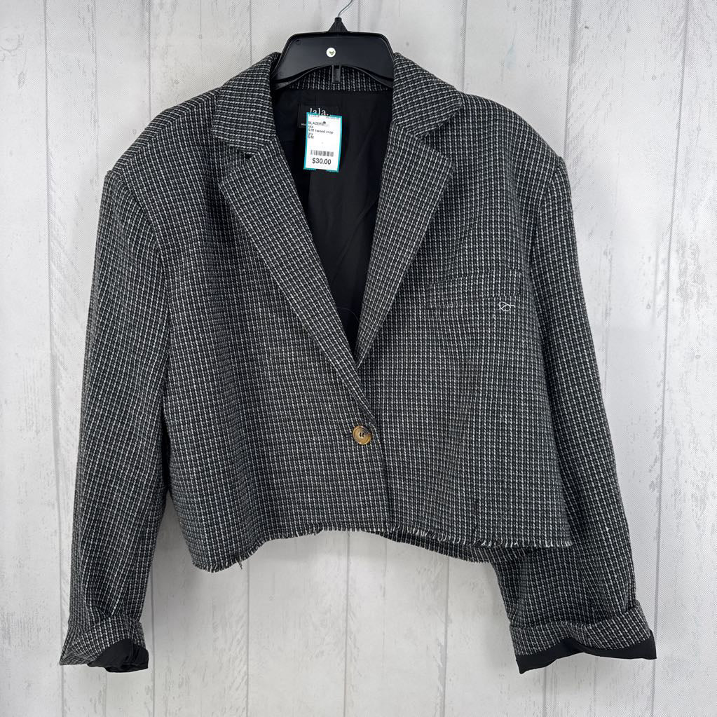 S/M tweed crop blazer