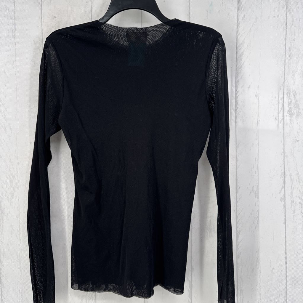 XL semi sheer l/s top