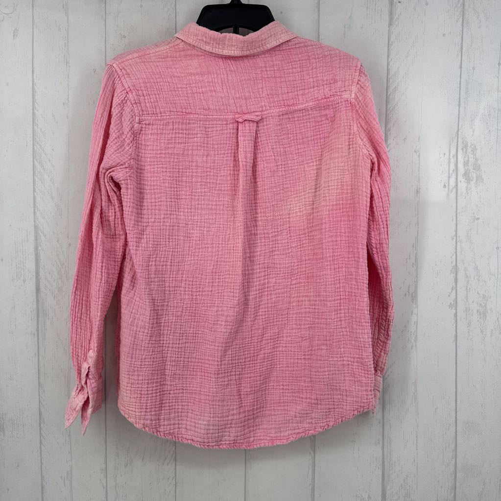 M l/s gauze button down shirt