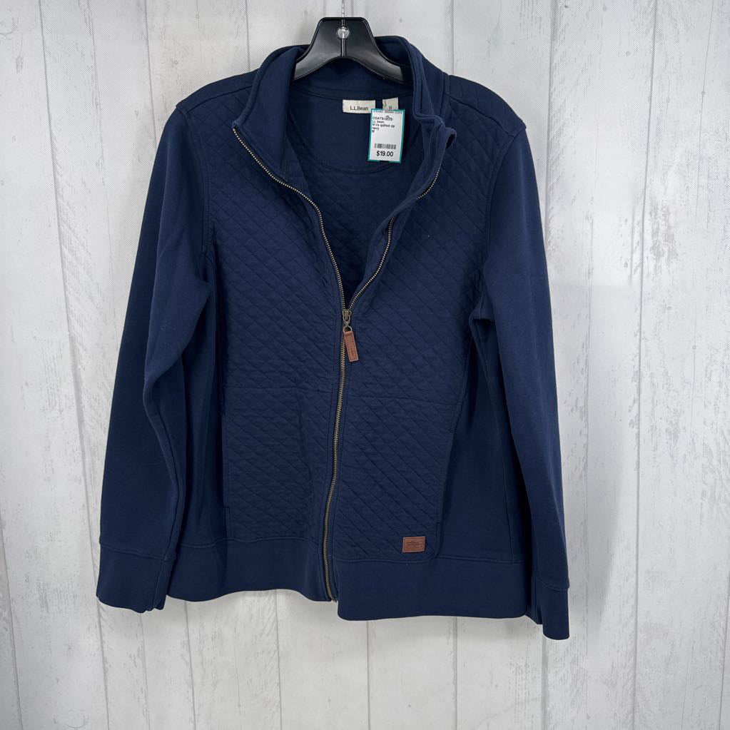 M l/s quilted zip jacket