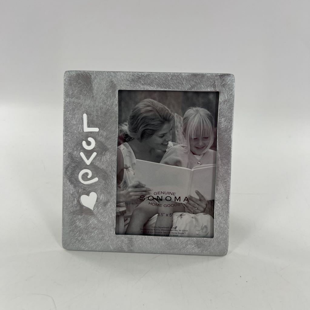 silver love photo frame 5.25x5.25