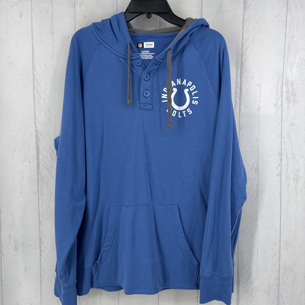 XL colts hooded pullover
