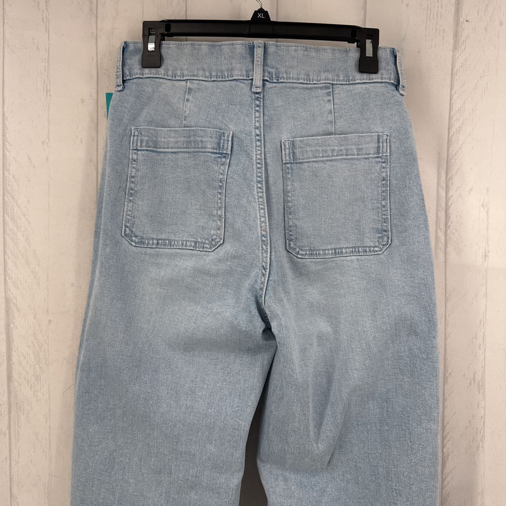 6 hi-rise wide leg jean