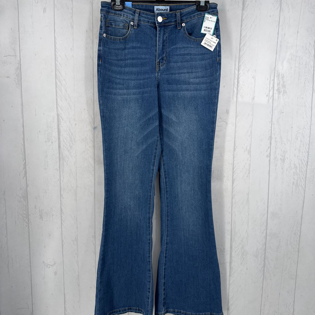 28 mid-rise flare leg jean