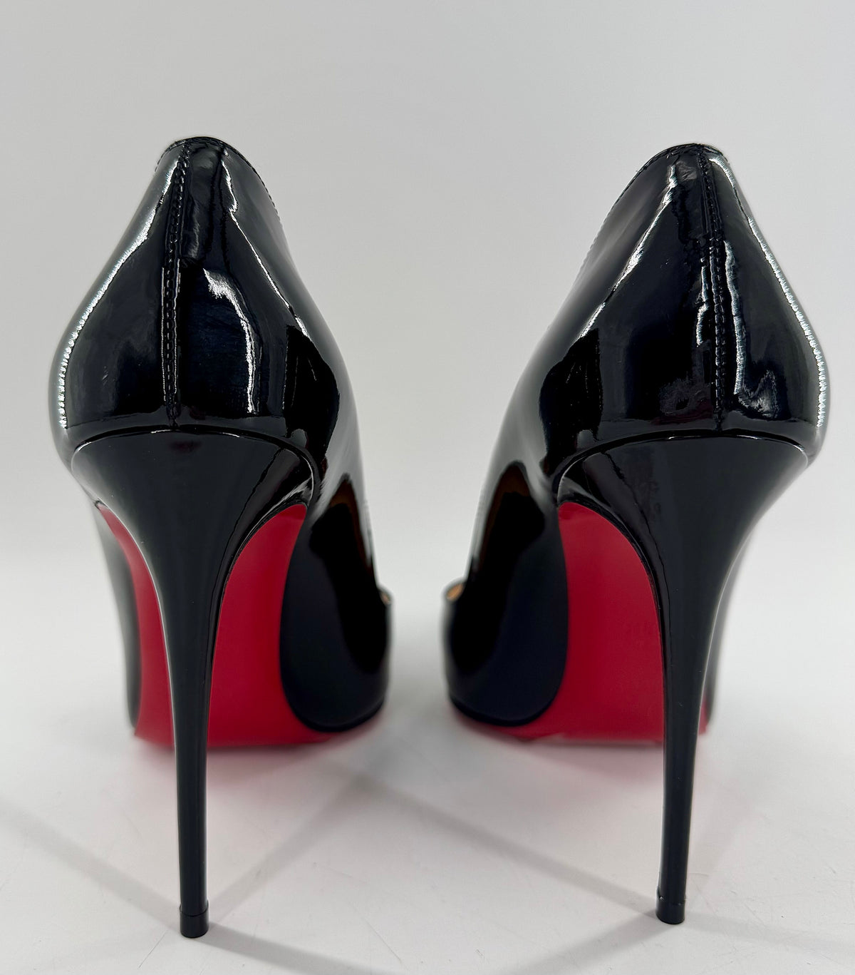 9/9.5 Christain Louboutin Hot Chick 100mm Patent Calf Leather Pumps