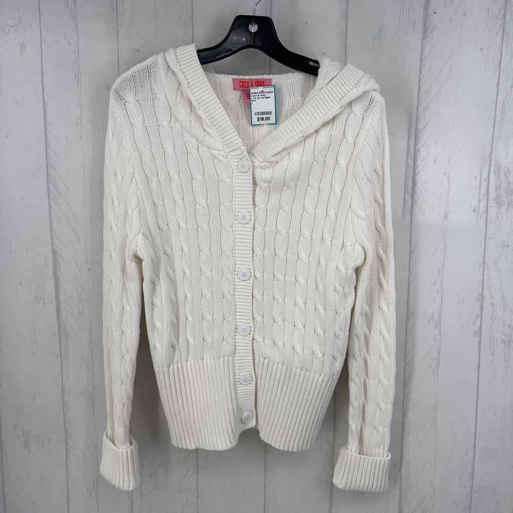 L l/s zip cardigan w/ hood