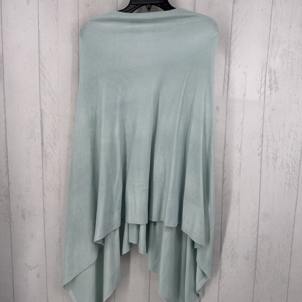 O/S v-neck knit poncho