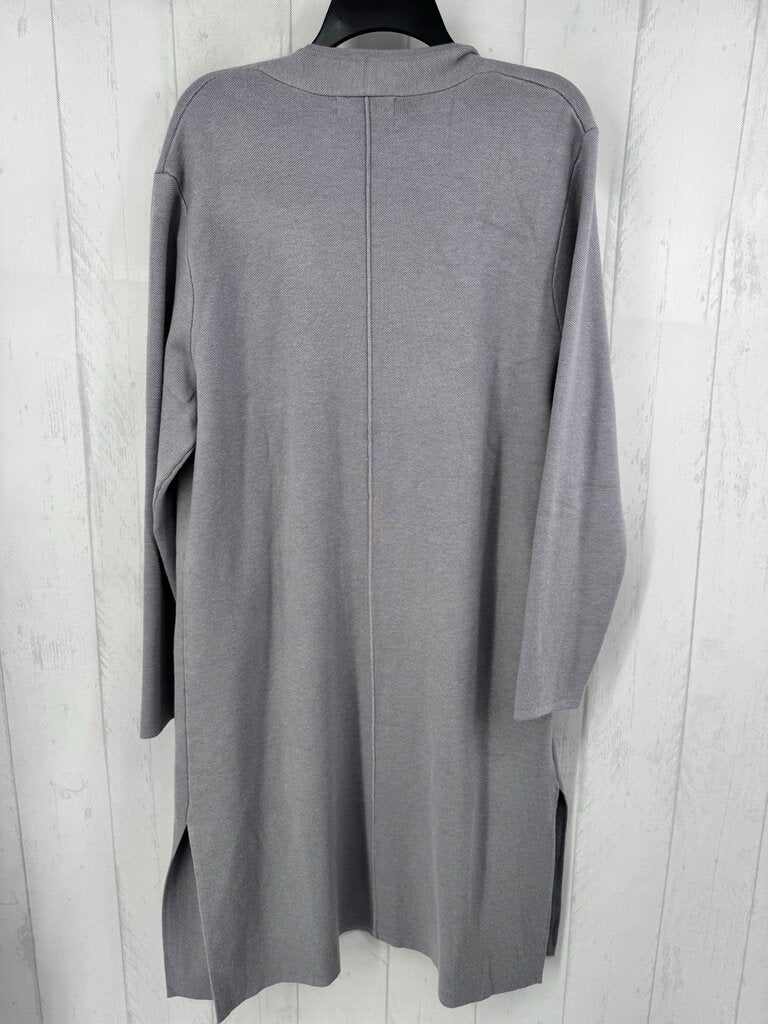 L draped front knit duster