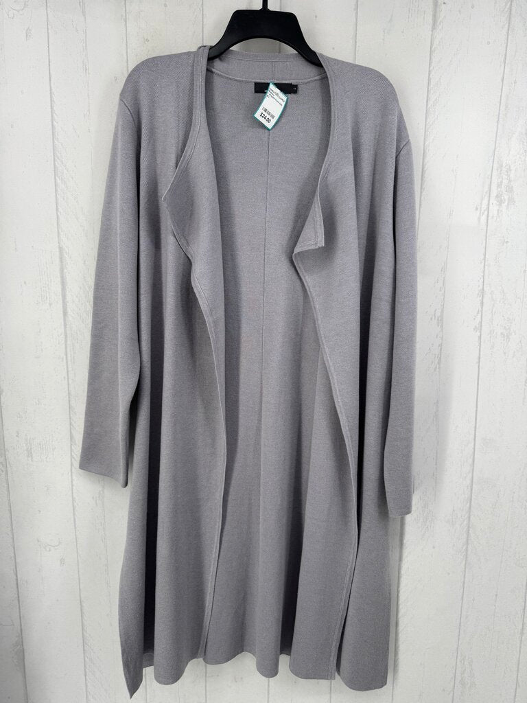 L draped front knit duster