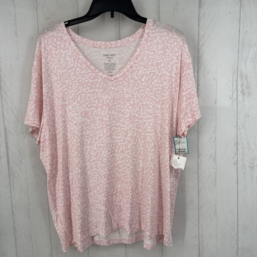 XL printed v-neck s/s tee