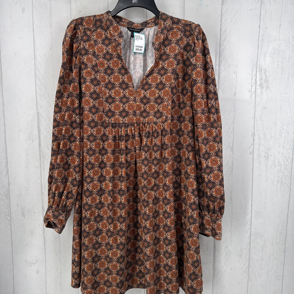 L medallion peint corduroy l/s dress
