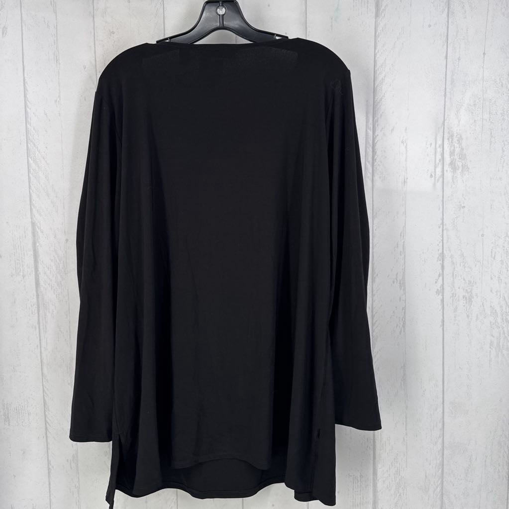 XL round neck ruched slv tunic