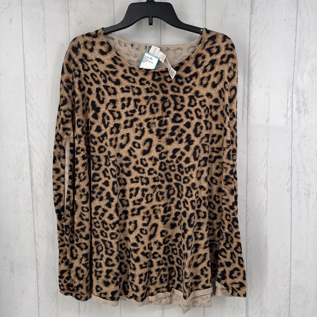 O/S animal print poncho