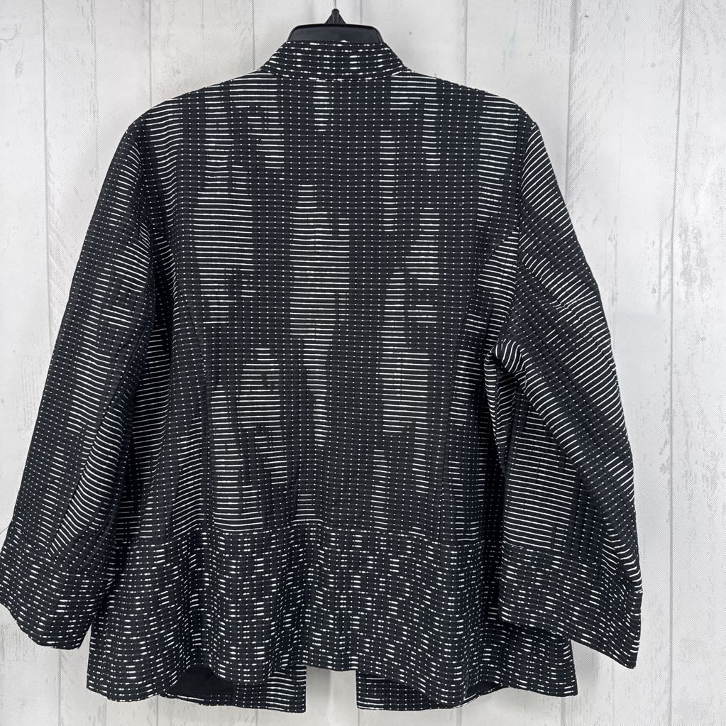 XL woven open front jacket