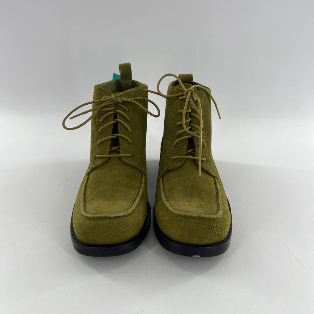 8.5 square toe suede lace up ankle boots