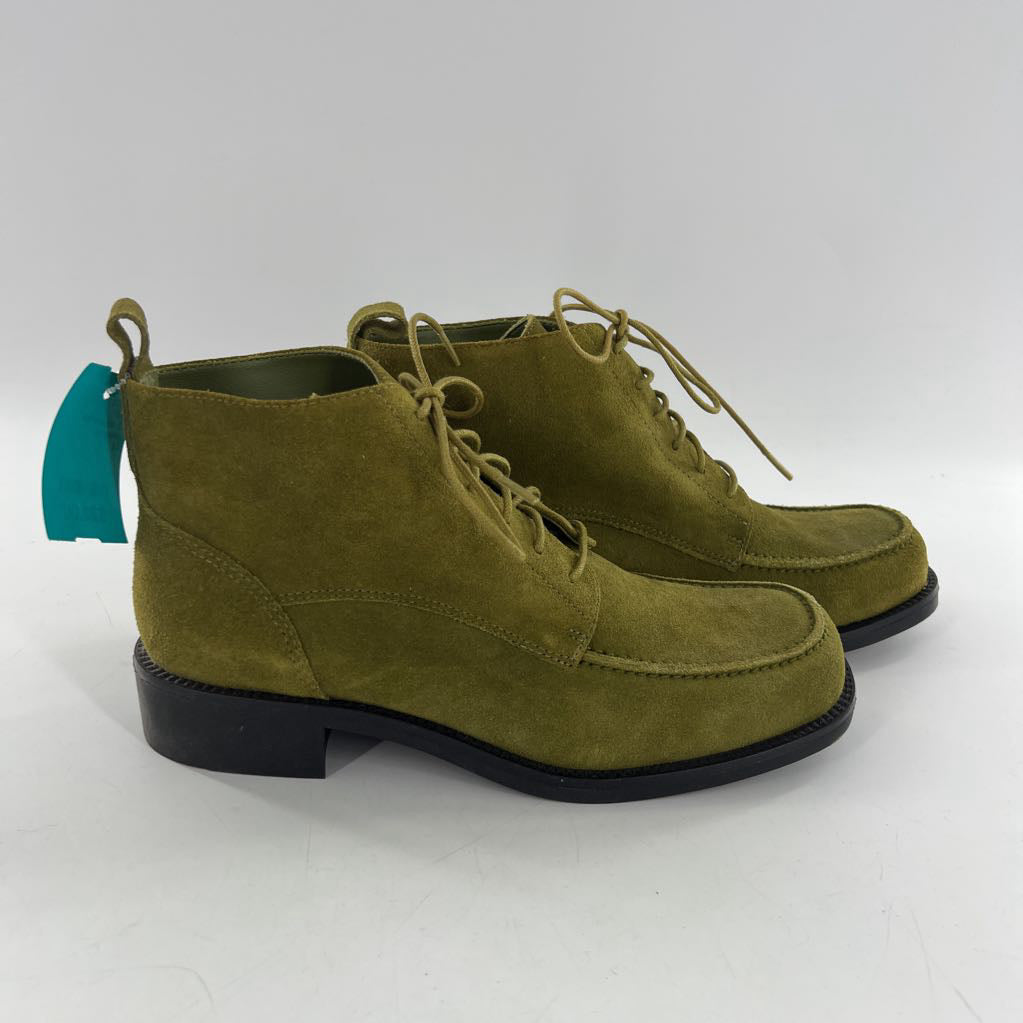 8.5 square toe suede lace up ankle boots