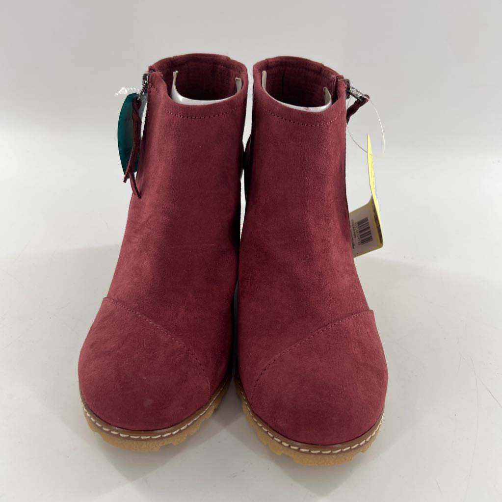 10 suede side zip wedge ankle boots