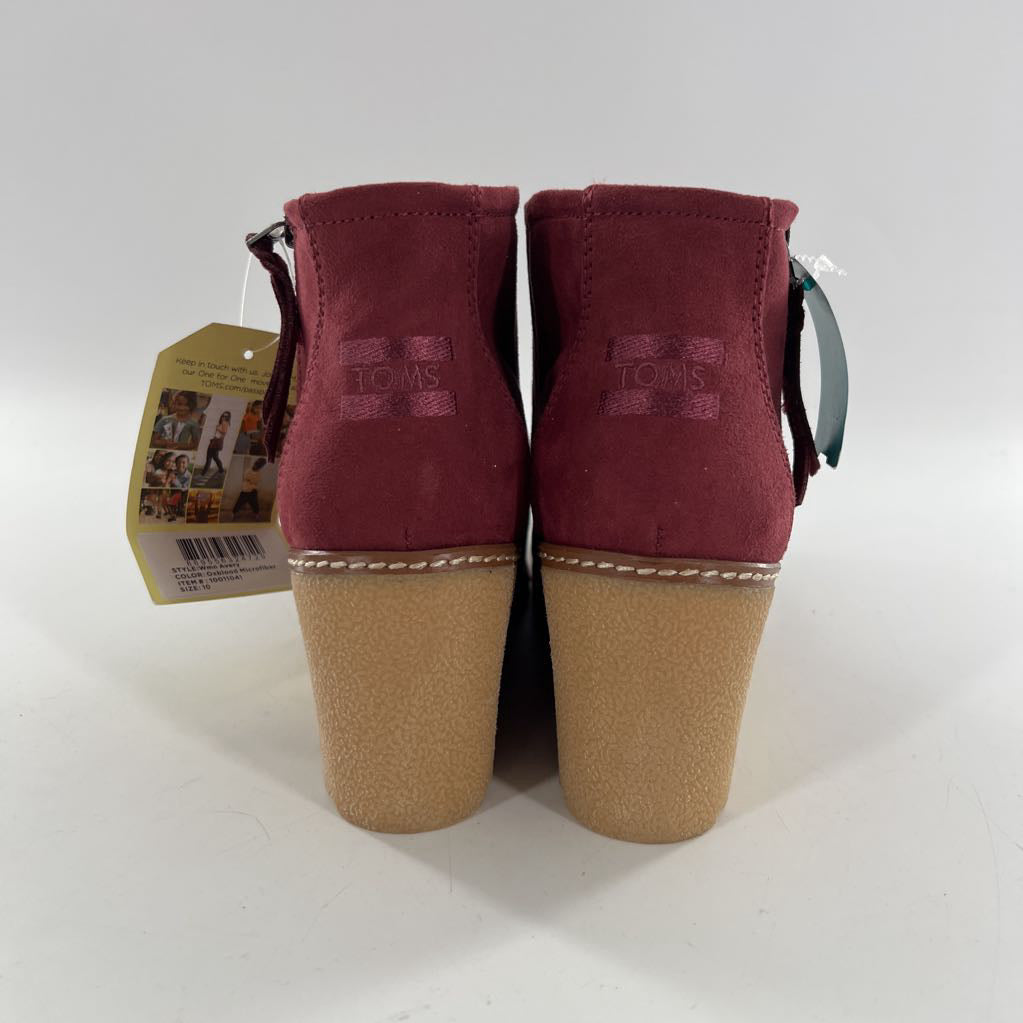 10 suede side zip wedge ankle boots