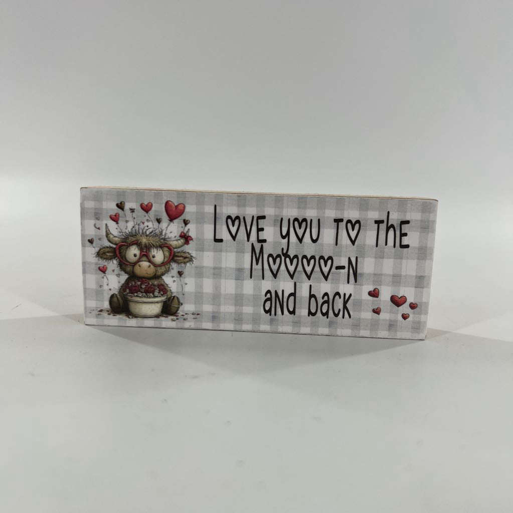 wood plaque-love you to the moon & back