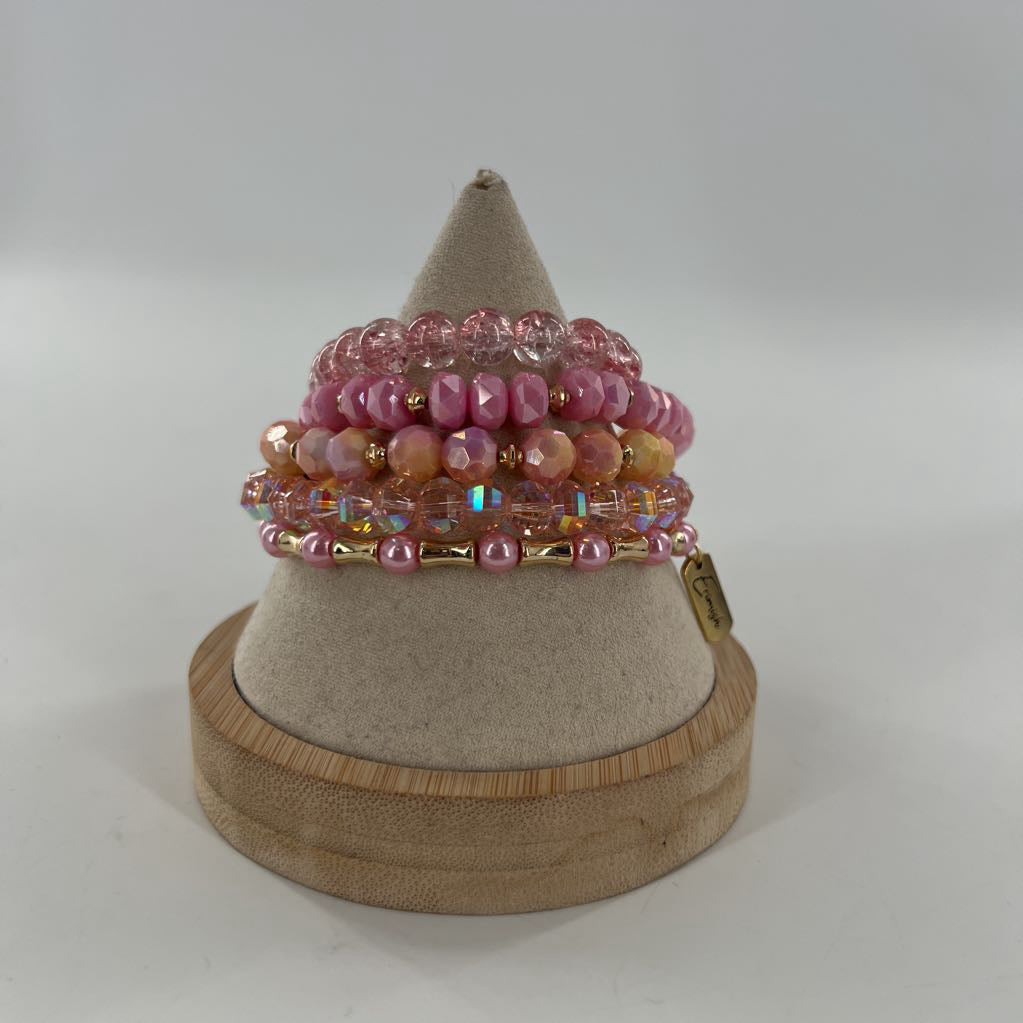 R42 beaded stretch bracelet stack-priscilla stack