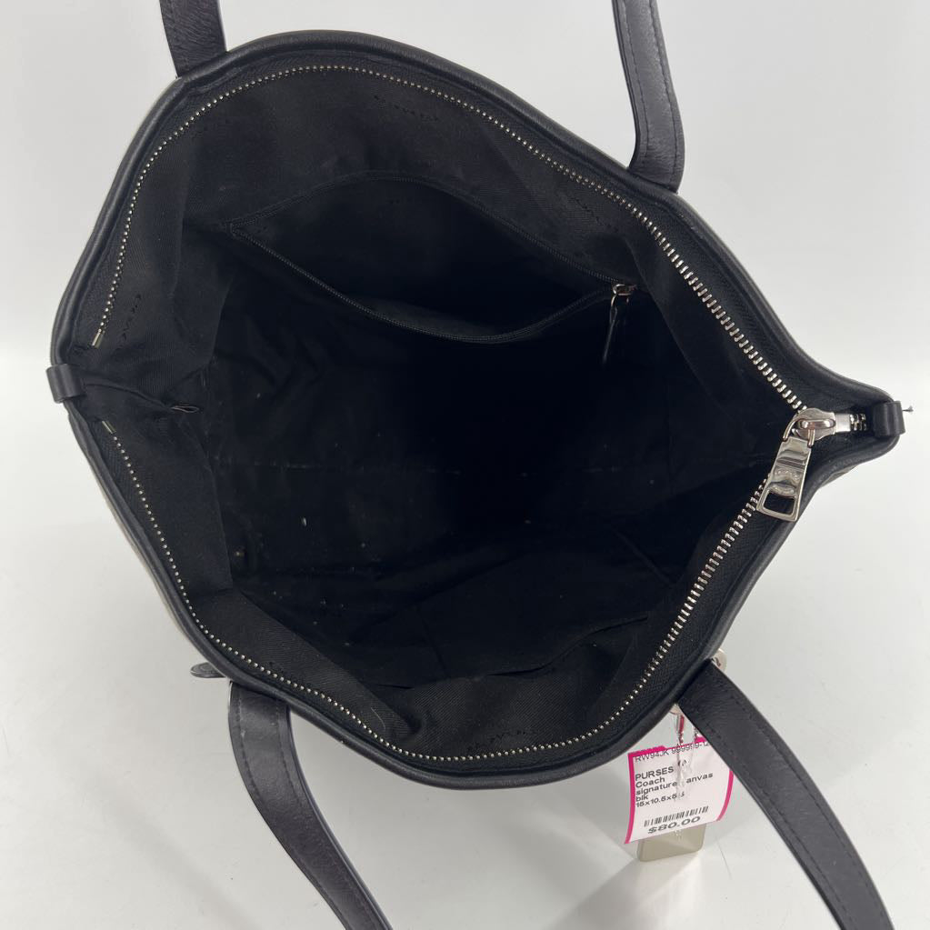 signature canvas top zip tote