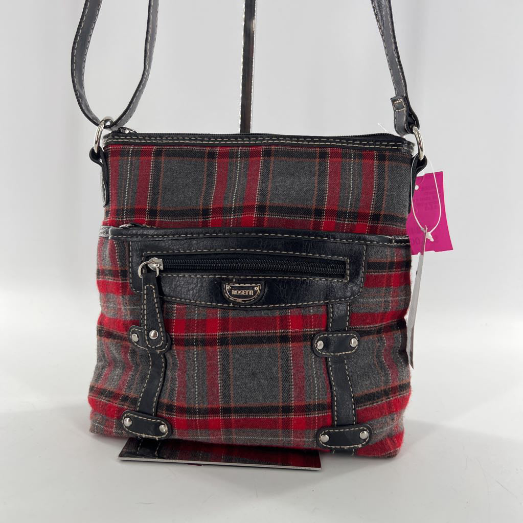 R39 plaid canvas crossbody