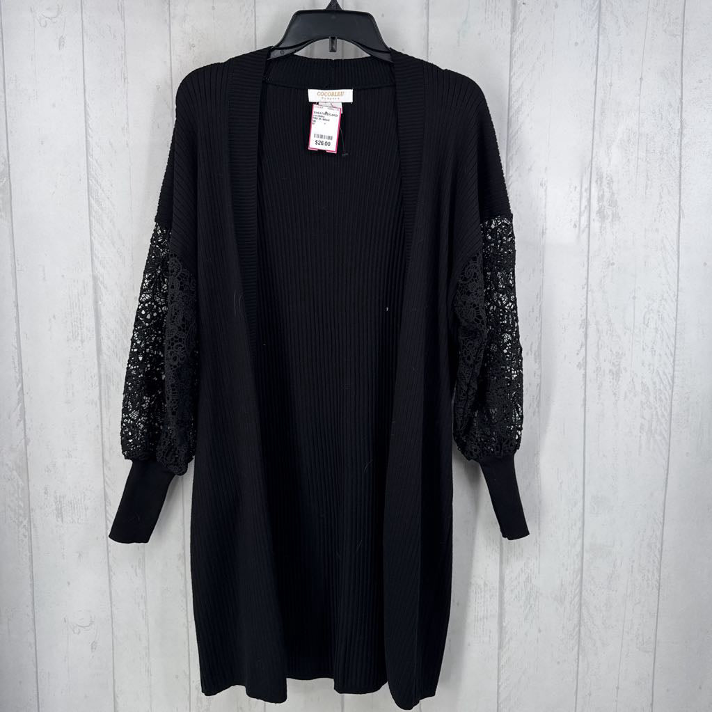 R50 M ribbed balloon lace slv cardi