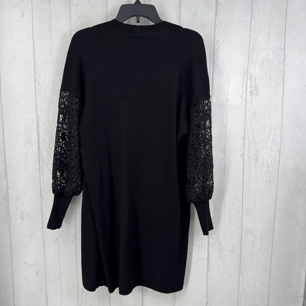 R50 M ribbed balloon lace slv cardi