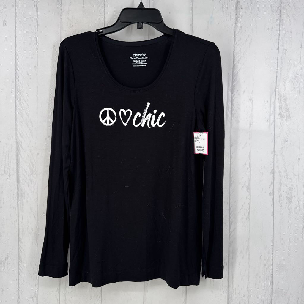 M graphic l/s tee