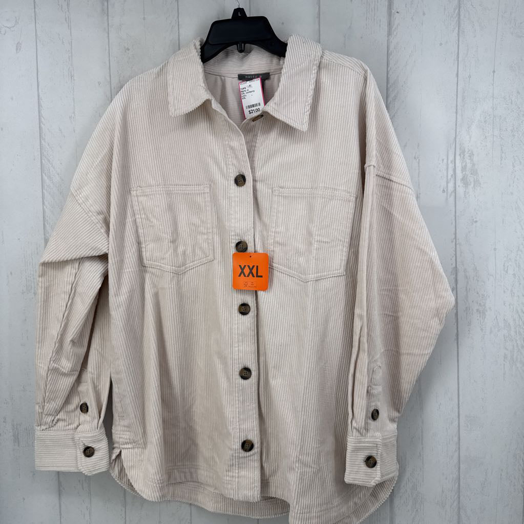 XXL corduroy shacket