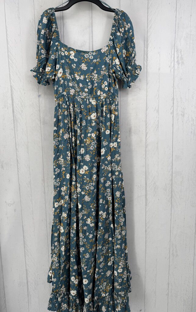 S flo print hi-lo s/s dress