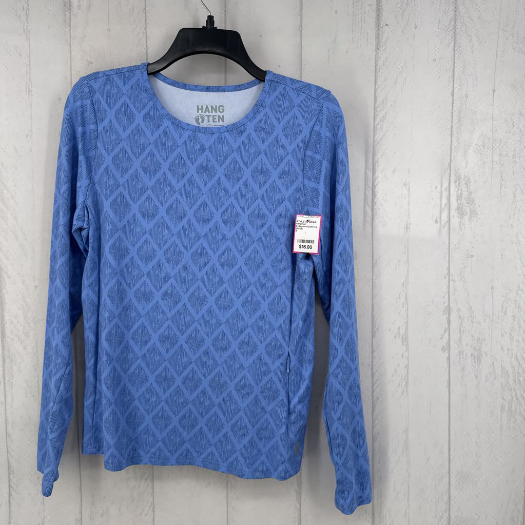 S diamond print l/s tee
