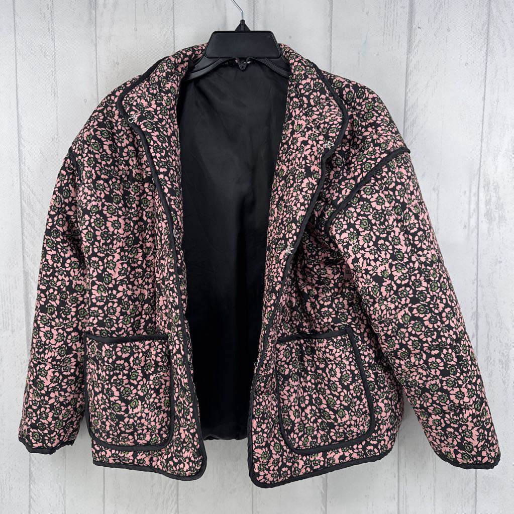 XS flo print quilted jacket
