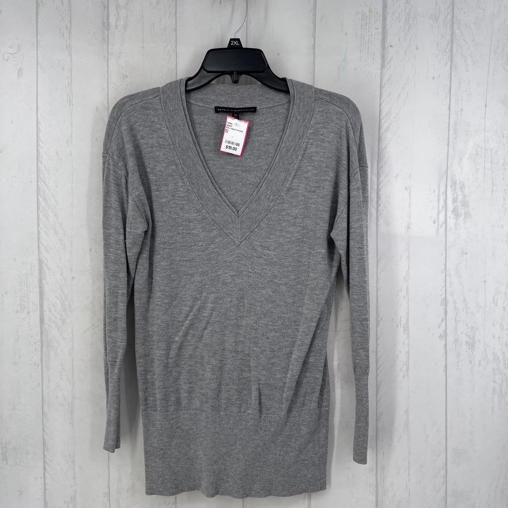 XS v-neck l/s knit top