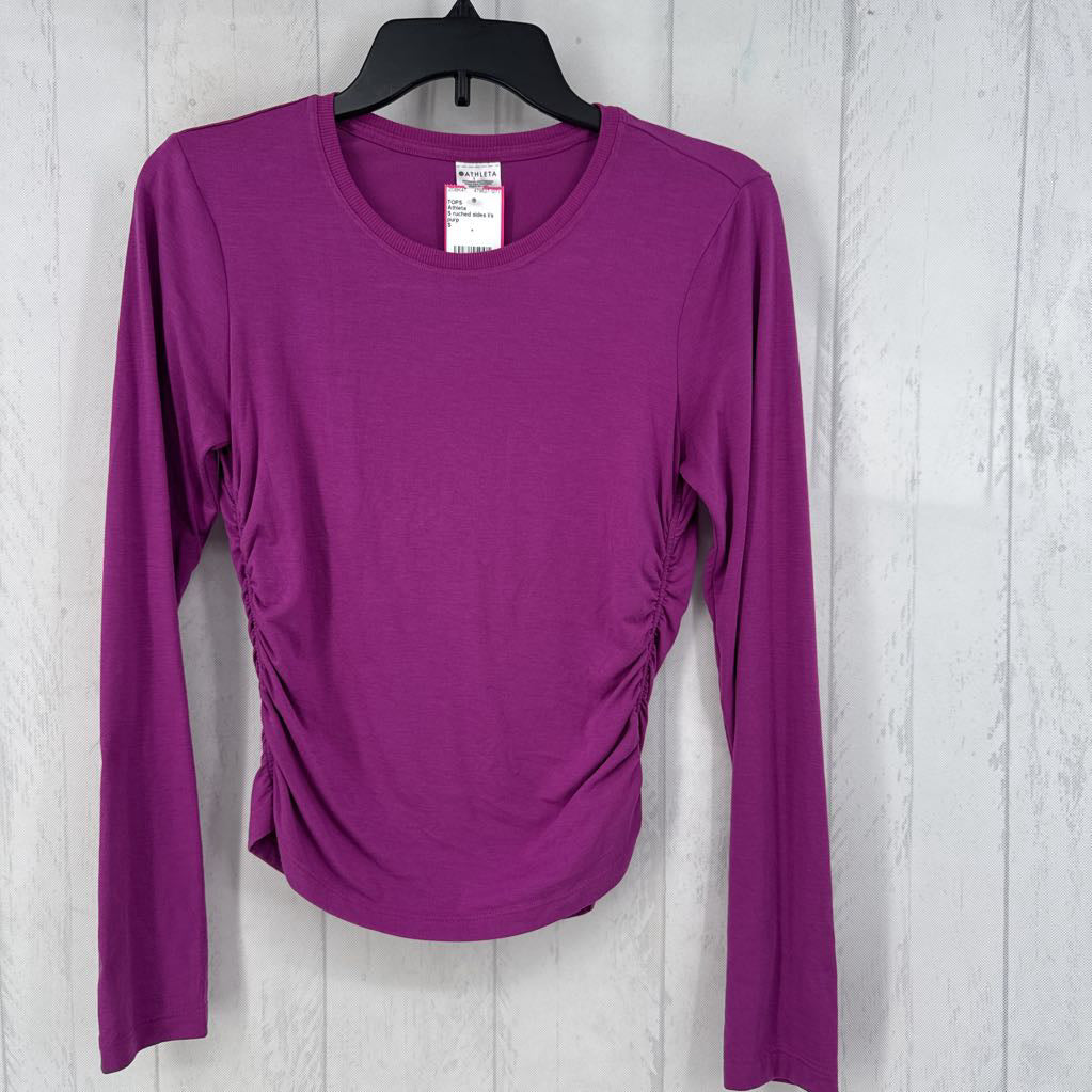 S ruched sides l/s tee