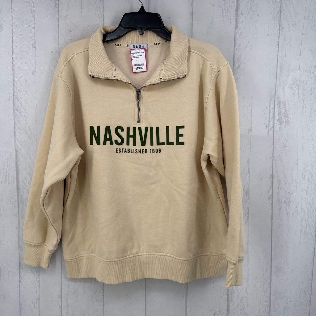 S quarter button down sweatshirt-nashville
