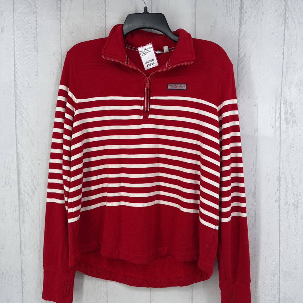 S striped quarter zip sweatshirt